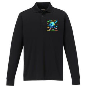 Funny Earth Day Go Planet ItS Your Earth Day 2024 Performance Long Sleeve Polo