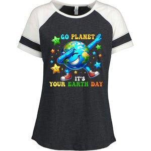 Funny Earth Day Go Planet ItS Your Earth Day 2024 Enza Ladies Jersey Colorblock Tee