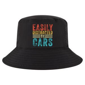 Funny Easily Distracted By Cars Auto Mechanic Racing Car Funny Gift Cool Comfort Performance Bucket Hat