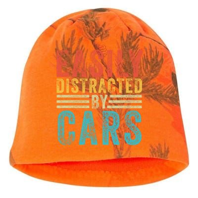 Funny Easily Distracted By Cars Auto Mechanic Racing Car Funny Gift Kati - Camo Knit Beanie