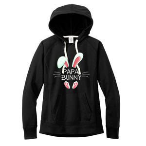 Funny Easter Day Costume Matching Cute Papa Bunny Graphic Funny Gift Women's Fleece Hoodie