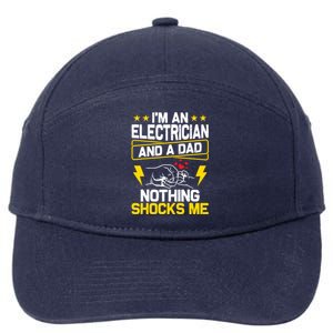 Funny Electrician Design For Dad Electrical Engineer Him 7-Panel Snapback Hat