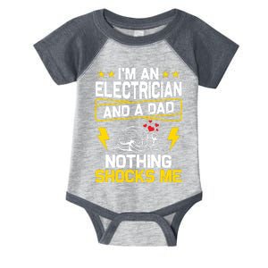 Funny Electrician Design For Dad Electrical Engineer Him Infant Baby Jersey Bodysuit