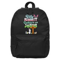 Funny Easter Day Silly Rabbit Easter Is For Jesus Christians 16 in Basic Backpack