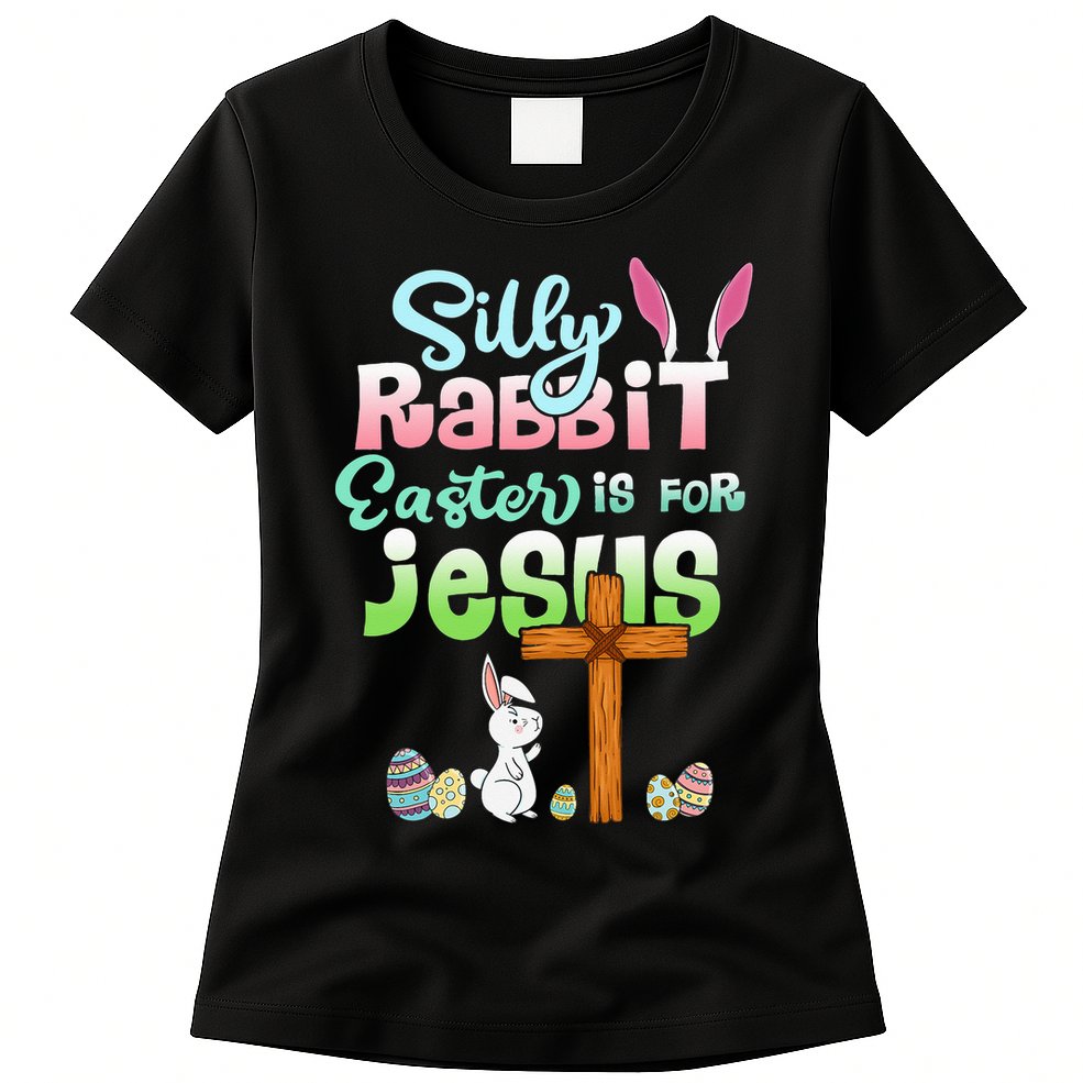 Funny Easter Day Silly Rabbit Easter Is For Jesus Christians Womens T-Shirt