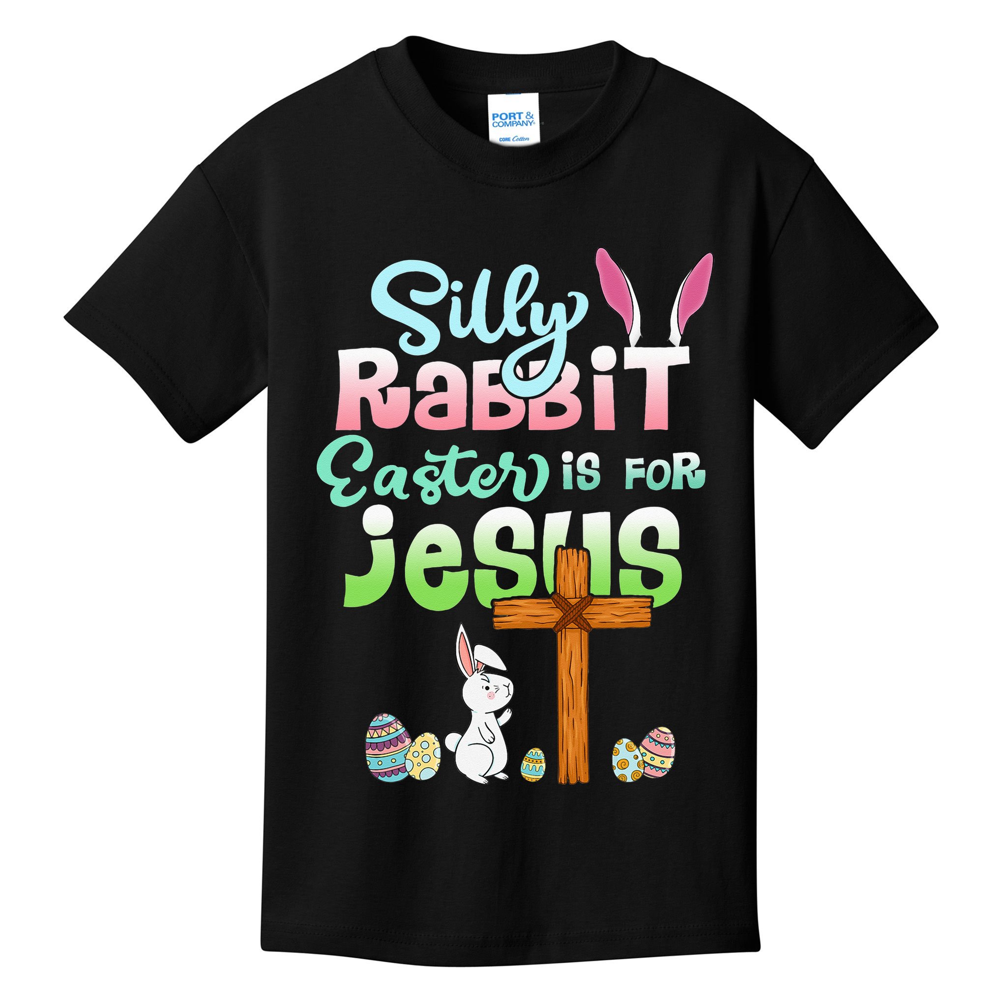 Funny Easter Day Silly Rabbit Easter Is For Jesus Christians Kids T-Shirt