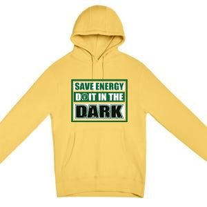 Funny Earth Day Save Energy Do It In The Dark Gift Great Gift Premium Pullover Hoodie