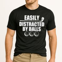 Funny Easily Distracted By Balls Golfing Fan Performance Shirt