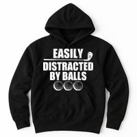 Funny Easily Distracted By Balls Golfing Fan Hoodie