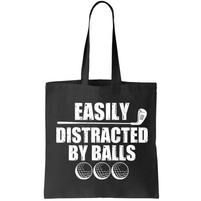 Funny Easily Distracted By Balls Golfing Fan Bag