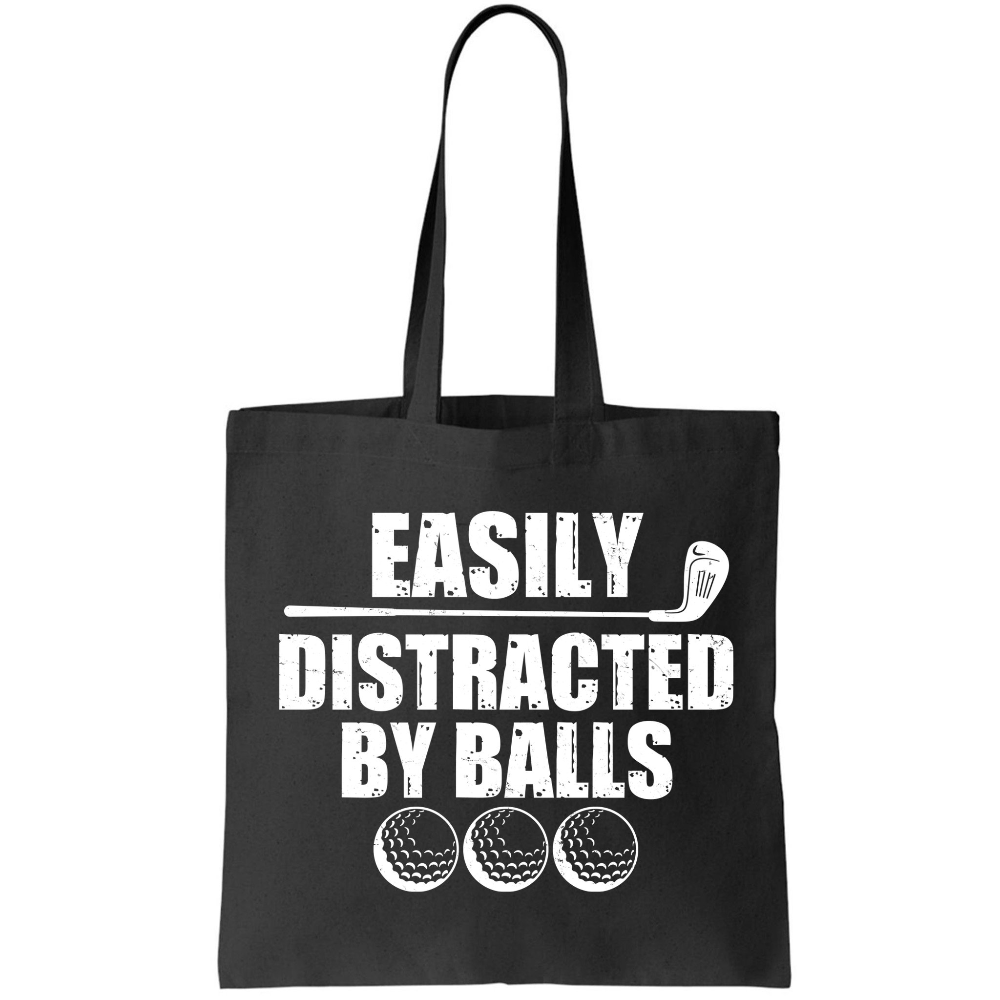 Funny Easily Distracted By Balls Golfing Fan Bag