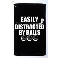 Funny Easily Distracted By Balls Golfing Fan Golf Towel