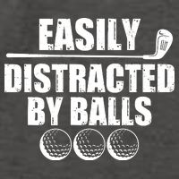 Funny Easily Distracted By Balls Golfing Fan Vector Backpack