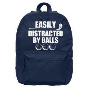 Funny Easily Distracted By Balls Golfing Fan 16 in Basic Backpack