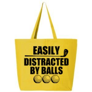 Funny Easily Distracted By Balls Golfing Fan 25L Jumbo Tote