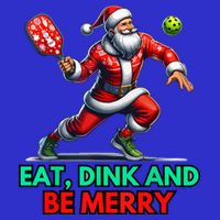 Funny Eat Dink Be Merry Santa Claus Pickleball Christmas Gift For Xmas Kids Sweatshirt