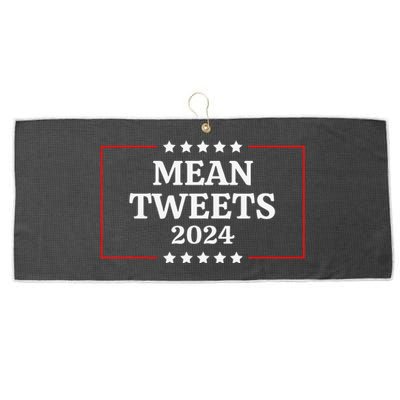 Funny Election Design Mean Tweets 2024 Large Microfiber Waffle Golf Towel