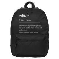 Funny Editor Definition Film Editor In Chief Video Editing 16 in Basic Backpack
