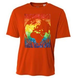 Fun Earth Day Mother's Day Respect The Earth And Your Mother Gift Cooling Performance Crew T-Shirt