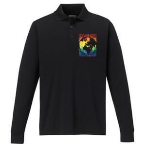 Fun Earth Day Mother's Day Respect The Earth And Your Mother Gift Performance Long Sleeve Polo