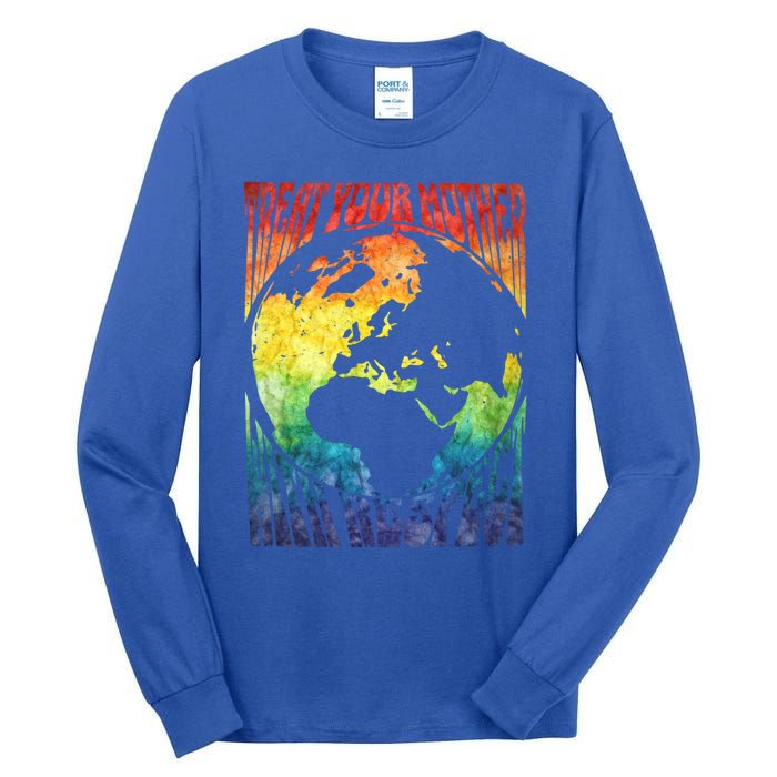 Fun Earth Day Mother's Day Respect The Earth And Your Mother Gift Tall Long Sleeve T-Shirt