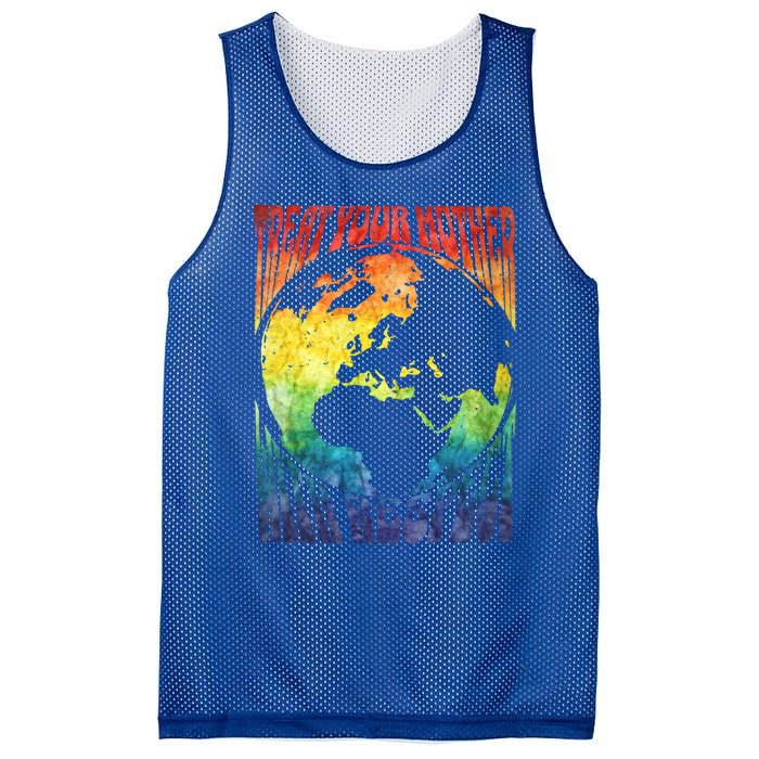 Fun Earth Day Mother's Day Respect The Earth And Your Mother Gift Mesh Reversible Basketball Jersey Tank