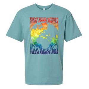 Fun Earth Day Mother's Day Respect The Earth And Your Mother Gift Sueded Cloud Jersey T-Shirt