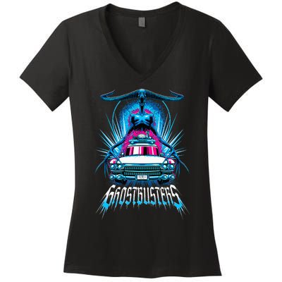 Frozen Empire Death Chill Monster & Ecto1 Car Women's V-Neck T-Shirt