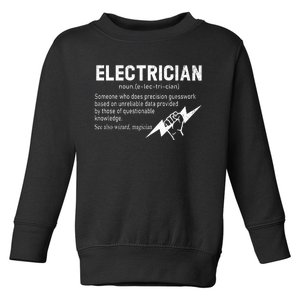 Funny Electrician Definition Gift Graduation Graduate Toddler Sweatshirt