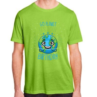 Funny Earth Day Planet Birthday Green Blue World Gift Adult ChromaSoft Performance T-Shirt