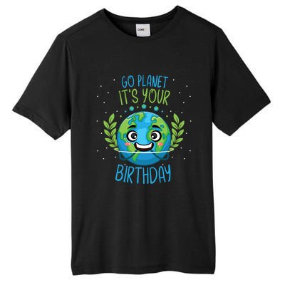 Funny Earth Day Planet Birthday Green Blue World Gift Tall Fusion ChromaSoft Performance T-Shirt