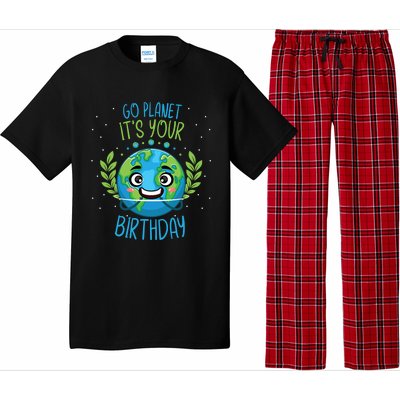 Funny Earth Day Planet Birthday Green Blue World Gift Pajama Set