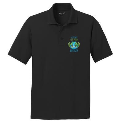 Funny Earth Day Planet Birthday Green Blue World Gift PosiCharge RacerMesh Polo