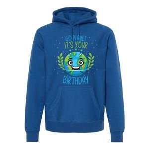 Funny Earth Day Planet Birthday Green Blue World Gift Premium Hoodie