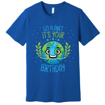 Funny Earth Day Planet Birthday Green Blue World Gift Premium T-Shirt