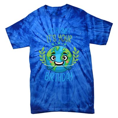 Funny Earth Day Planet Birthday Green Blue World Gift Tie-Dye T-Shirt