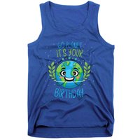 Funny Earth Day Planet Birthday Green Blue World Gift Tank Top