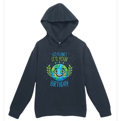 Funny Earth Day Planet Birthday Green Blue World Gift Urban Pullover Hoodie