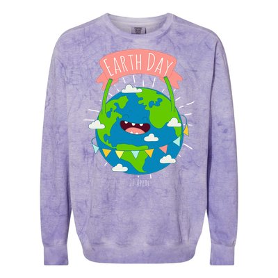 Funny Earth Day April 22 Colorblast Crewneck Sweatshirt