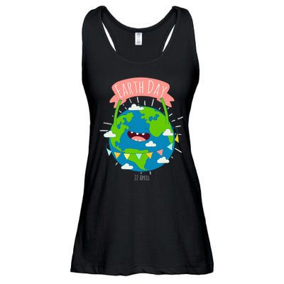 Funny Earth Day April 22 Ladies Essential Flowy Tank