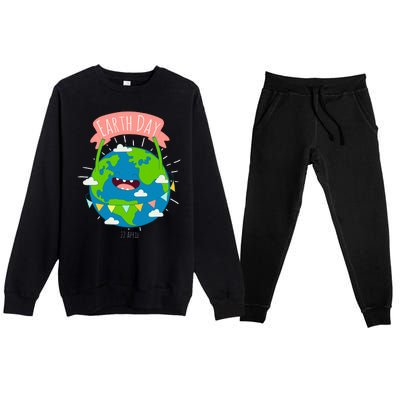 Funny Earth Day April 22 Premium Crewneck Sweatsuit Set