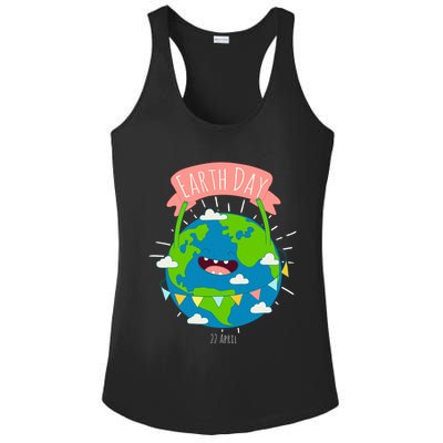 Funny Earth Day April 22 Ladies PosiCharge Competitor Racerback Tank