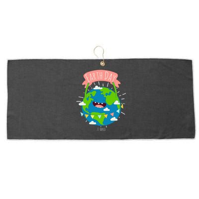 Funny Earth Day April 22 Large Microfiber Waffle Golf Towel