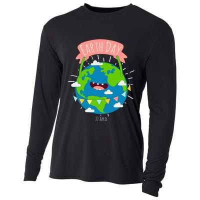 Funny Earth Day April 22 Cooling Performance Long Sleeve Crew
