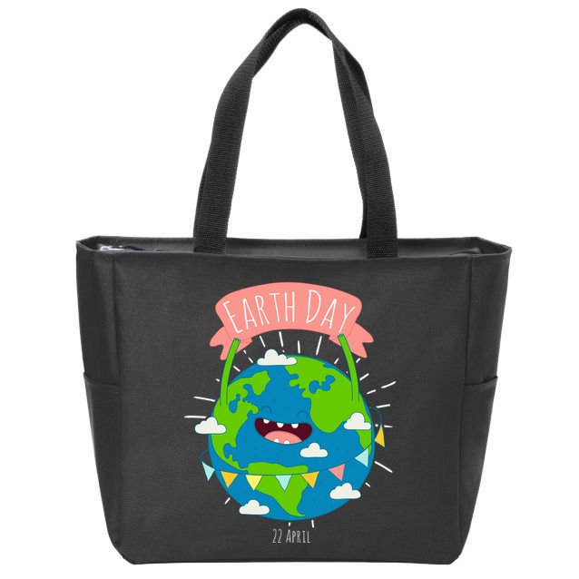 Funny Earth Day April 22 Zip Tote Bag