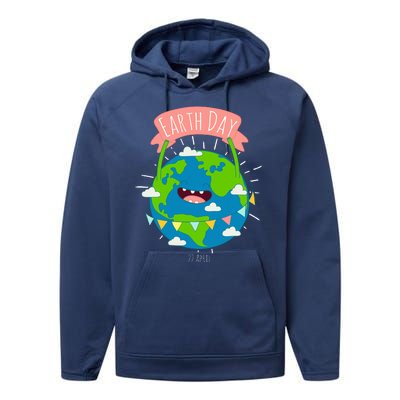 Funny Earth Day April 22 Performance Fleece Hoodie