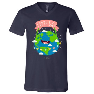 Funny Earth Day April 22 V-Neck T-Shirt