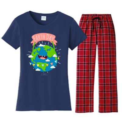 Funny Earth Day April 22 Women's Flannel Pajama Set