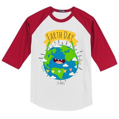 Funny Earth Day April 22 Kids Colorblock Raglan Jersey