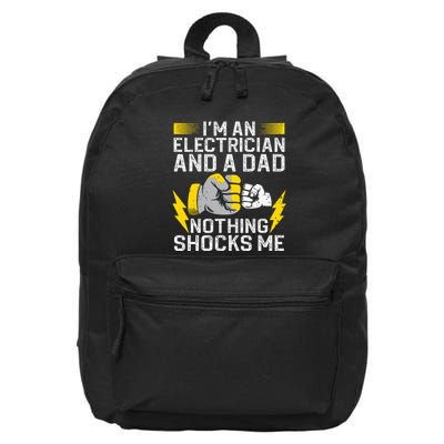 Funny Electrician Design For Daddy Electrical Engineers 16 in Basic Backpack